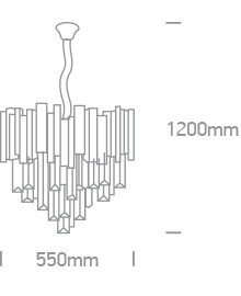 63132p Pendant Light 8x8w E14 100-240V