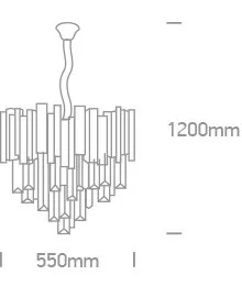 63132p Pendant Light 8x8w E14 100-240V