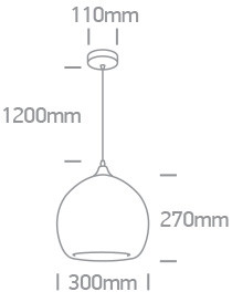 63136 / DC Sötét Chrome Pendant 12w E27