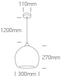 63136 / DC Sötét Chrome Pendant 12w E27
