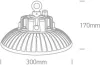 63150n / c fekete LED SMD 150W UFO CW IP65 230V