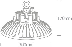 63150n / c fekete LED SMD 150W UFO CW IP65 230V