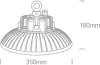 63200N / C Fekete LED SMD 200W UFO CW IP65 230V