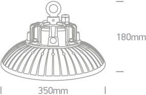 63200N / C Fekete LED SMD 200W UFO CW IP65 230V