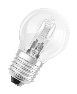 GE Lighting Halogén izzó kisgömb gömb 18W 230V E27 170lm víztiszta 2000h TU HALO S/CL