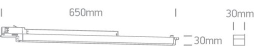 65018t / b / c fekete LED 16W CW lineáris track fény 100-240V