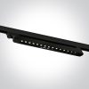 65024TH / B / W Fekete SMD LED 15x1W WW 30deg lineáris pálya fény állítható 230V
