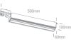 65026T / B / W Fekete LED 40W WW Lineáris Track Light Állítható 230V