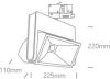 65040T / b / c fekete LED 40W CW pálya spot 60deg IP20 230V