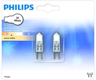 Philips G6.35  12V 35W halogén izzó, átlátszó