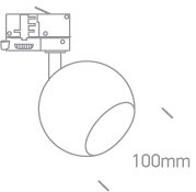 65105BT / B Black 10W GU10 Track Spot 100-240V