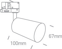 65105ct / mg fém szürke 10W GU10 pálya folt 100-240V sötét fény