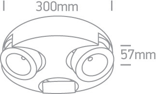 65110E / W / W fehér LED 3x10W WW IP20 állítható 230V