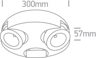 65110E / W / W fehér LED 3x10W WW IP20 állítható 230V