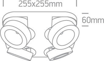 65110F / W / W fehér LED 4x10W WW IP20 állítható 230V