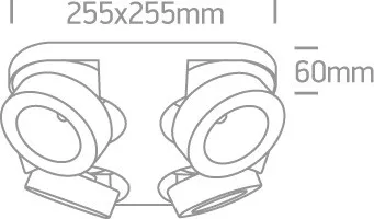 65110F / W / W fehér LED 4x10W WW IP20 állítható 230V