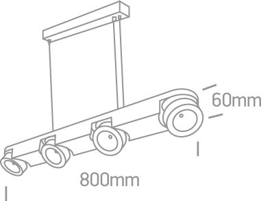 65110p / w / w fehér medál LED 4x10W WW IP20 állítható 230V