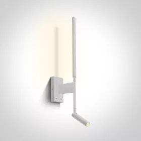   65144 / W / W fehér LED olvasás 3W + 6W hátsó fény WW Wall Lamp IP20 230V