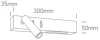 65146 / B / W Fekete LED 3W + 6W WW Wall Lamp IP20 230V