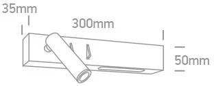 65146 / W / W fehér LED 3W + LED 6W WW Wall Lamp IP20 230V