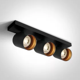 65305n / b fekete gu10 3x10w sötét fény