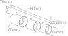 65305n / bbs csiszolt sárgaréz gu10 3x10w sötét fény