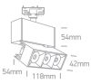 65306BT / B / W Fekete pálya Light Állítható 12W WW 38DEG IP20 230V