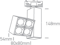 65406BT / B / W Fekete Track Light 15W WW IP20 230V
