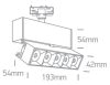 65506BT / B / W Fekete Track Light Állítható 20W WW 38DEG IP20 230V