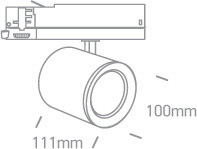 65654BT / W / W White LED 30W WW Track Spot 230V
