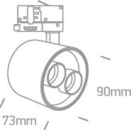 65656BT / B / W Fekete LED 12W Track Spot WW IP20 230V sötét fény