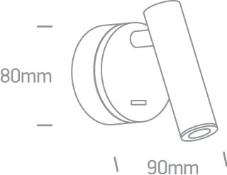 65738 / B / W Fekete LED 3W WW IP20 100-240V