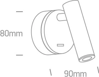 65738 / B / W Fekete LED 3W WW IP20 100-240V