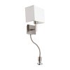 Klausen Cocktail fali lámpa, LED 4W + 1 x E27, fehér búrával