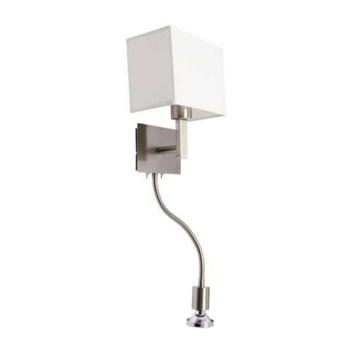 Klausen Cocktail fali lámpa, LED 4W + 1 x E27, fehér búrával