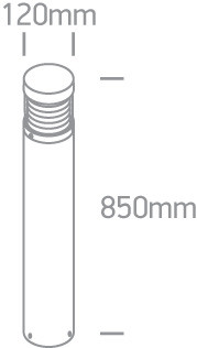 67034 / an / w Anthracite LED Bollard 85cm 15w ww IP54 100-240V
