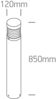 67034 / an / w Anthracite LED Bollard 85cm 15w ww IP54 100-240V