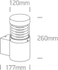 67036 / g / w szürke LED fali fény 12w ww IP54 100-240V