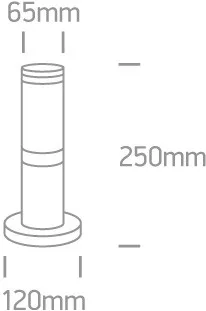 67090 / g szürke pólus 25cm e27 15w