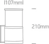 67094 / egy antracit fali konzol E27 20W