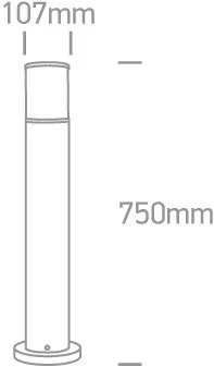 67102 / egy antracit pole 75cm e27 20w