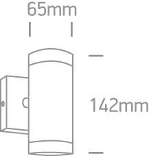 67130 / egy antracit fal 2xgu10 35W IP54
