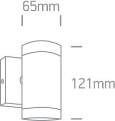 67130E / g szürke fal GU10 35W IP54