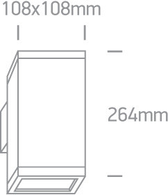 67132A / b fekete fal 2xpar30 IP54