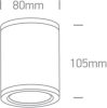 67138C / B / W Fekete COB LED 6W WW IP54 100-240V