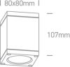 67138D / B / W Fekete COB LED 6W WW IP54 100-240V