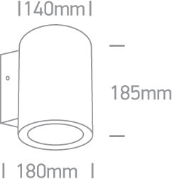 67138EL / AN / C antracit COB LED 20W CW IP65 230V