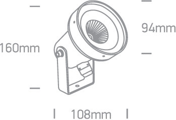 67196b / an / w Anthracite Kerti helyszín LED 6W WW 35DEG IP65 230V