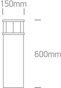 67236a / al alumínium 60cm E27 15W IP54