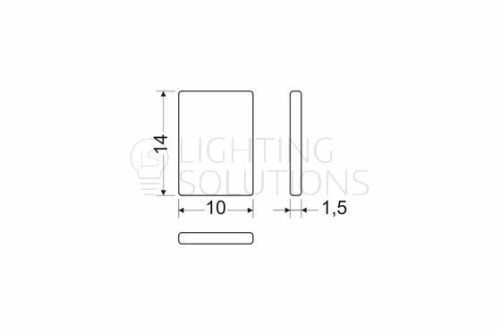 TOPMET magnetic tartó 10x14x1,5mm (10db)